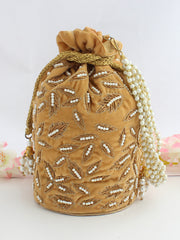 Maanvi Potli Bag-Golden