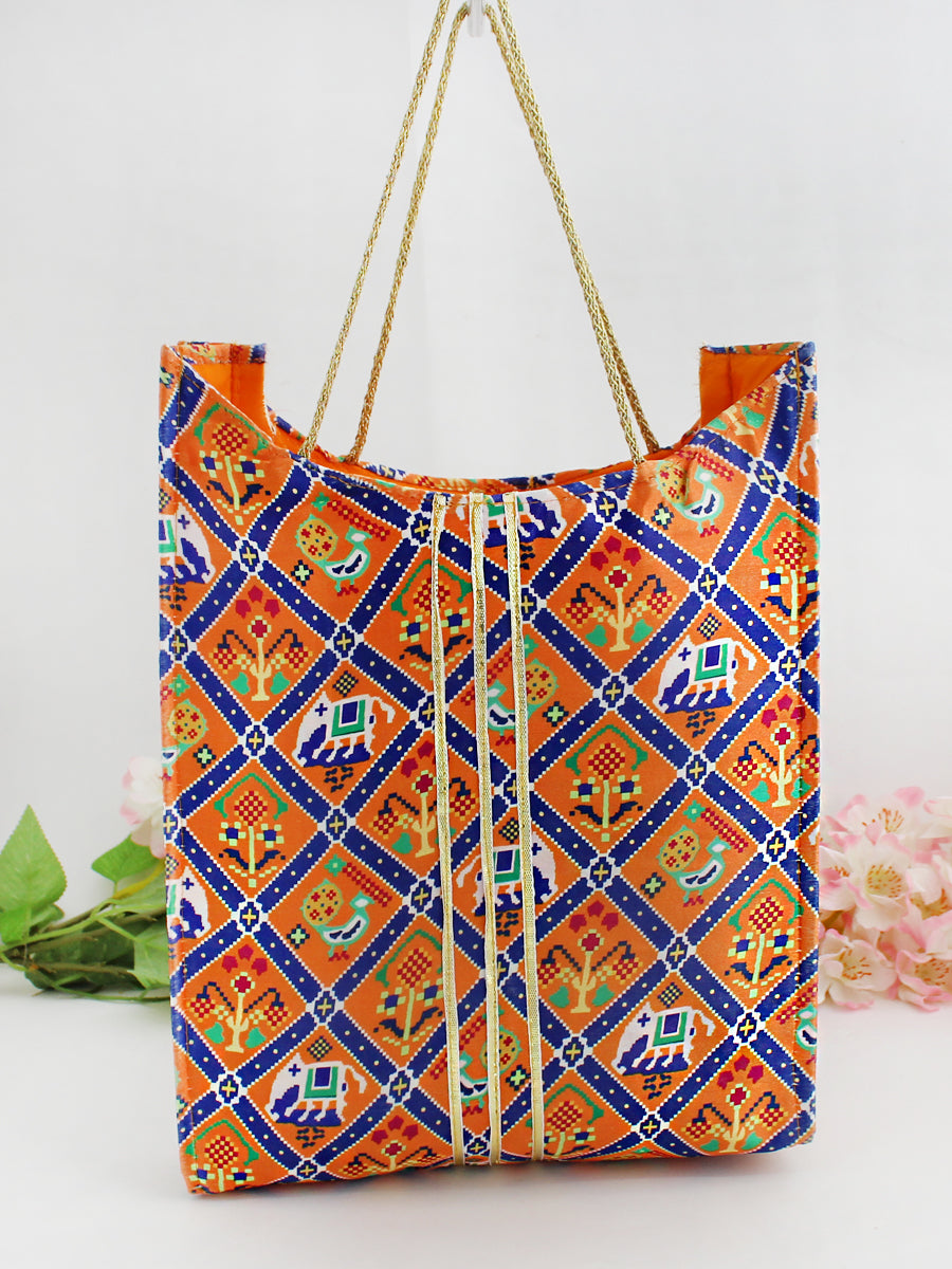 Patola Print Bag / Wedding Favors-Yellow