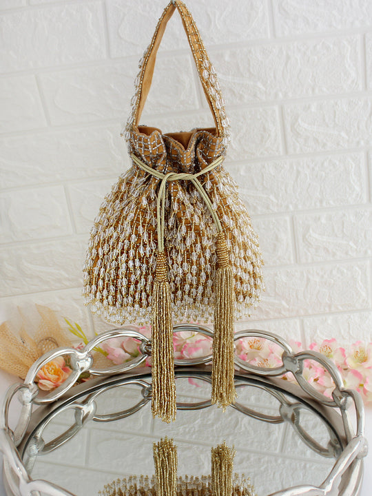 Aarzoo Potli Bag-Golden