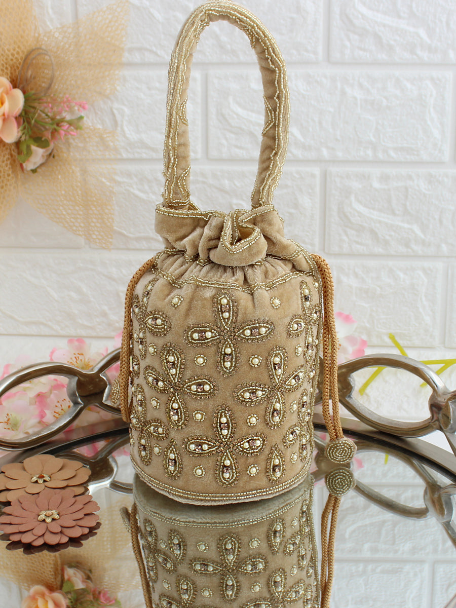 Vanya Potli Bag-Golden