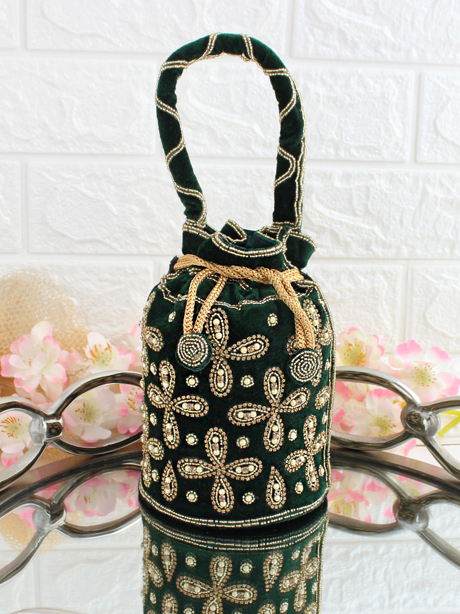 Vanya Potli Bag-Green