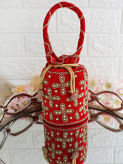 Vanya Potli Bag-Red