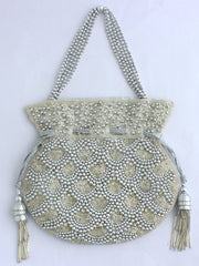 Zara Potli Bag-Silver