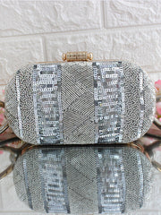 Raysha Clutch Bag-Silver