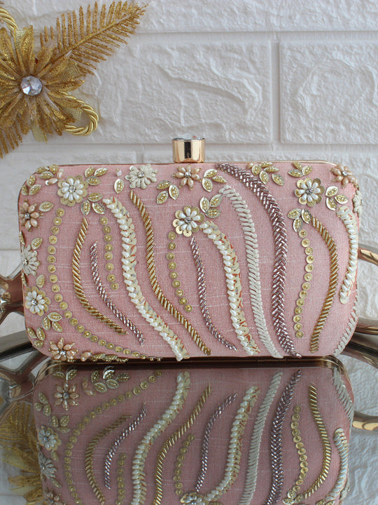 Samiya Clutch Bag-Peach