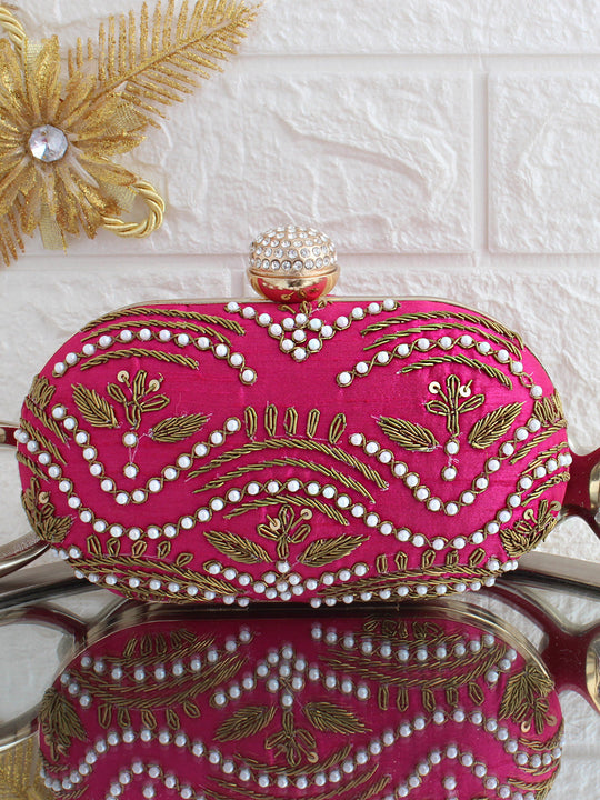 Chetna Clutch Bag-Hot Pink