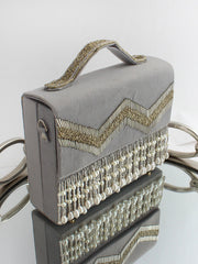 Katrina Flap Bag-Grey