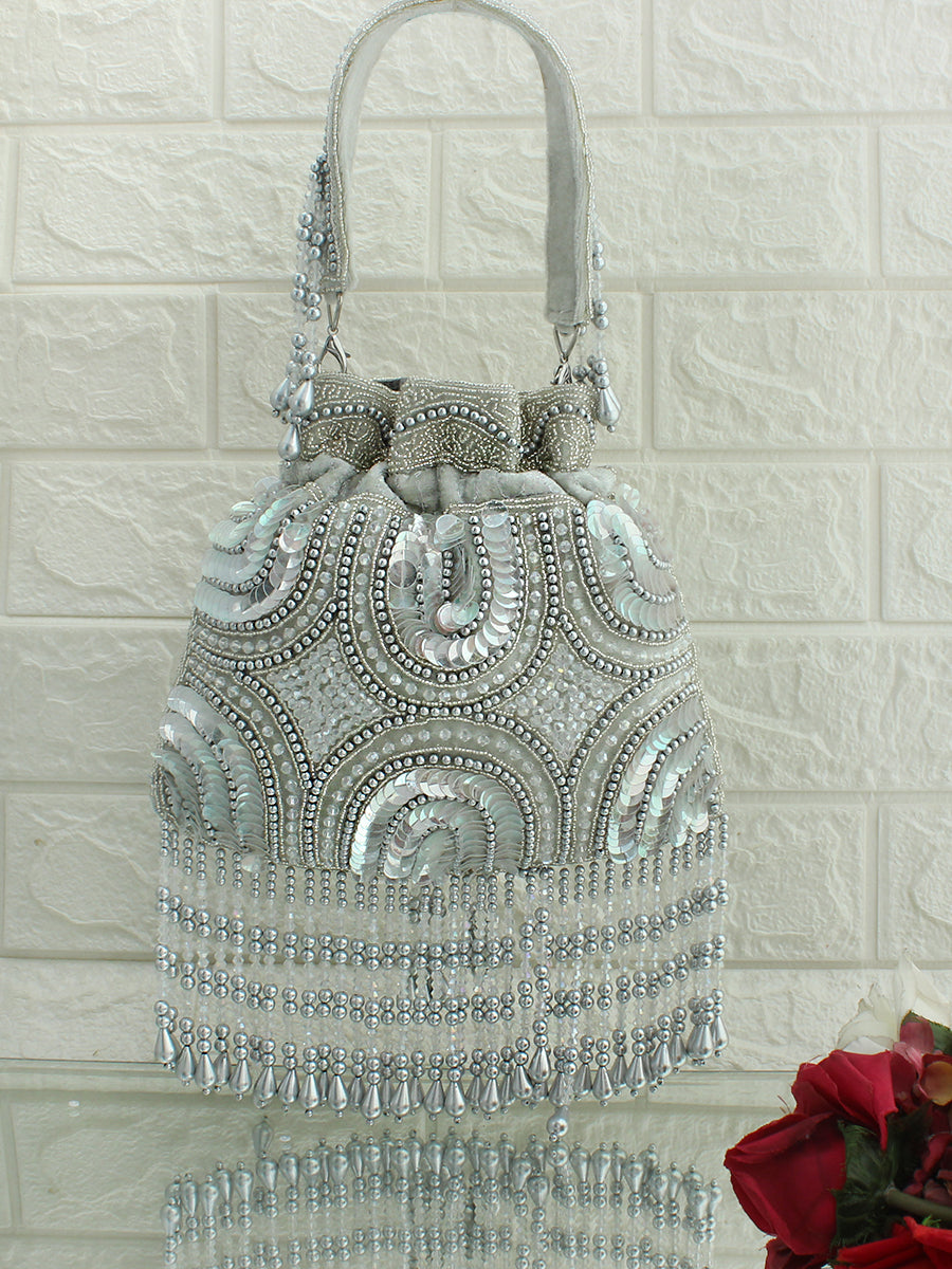 Shanvi Potli Bag-gold-Silver