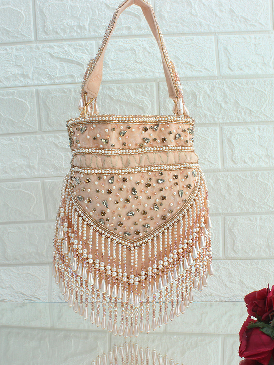 Shitija Potli Bag-Peach