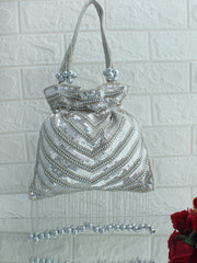 Amyra Potli Bag-Silver
