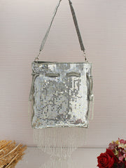 Virisha Potli Bag-silver