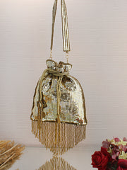 Virisha Potli Bag-Antique Gold