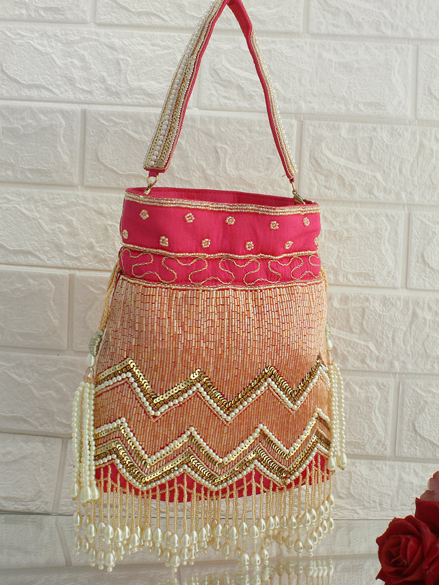 Somya Potli Bag-Hot Pink