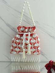 Navika Potli Bag-Red