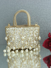 Richa Mini Hand bag-Gold