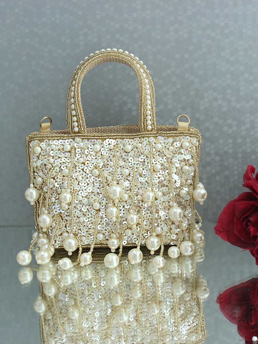 Richa Mini Hand bag-Gold