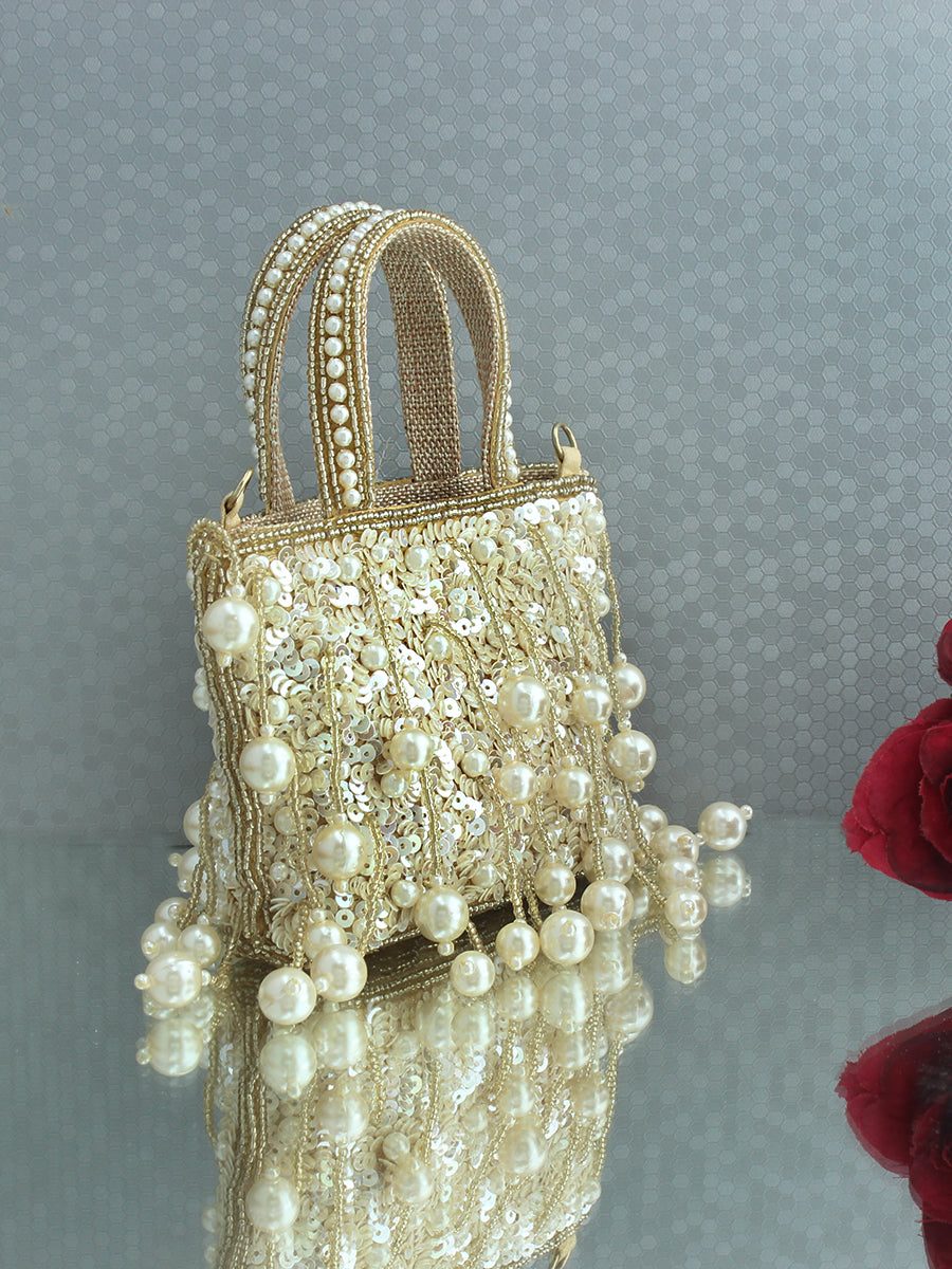 Richa Mini Hand bag-Gold