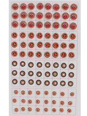 Multi Color Bindi Book with Stone Border Style - 14