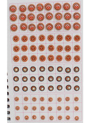 Multi Color Bindi Book with Stone Border Style - 14