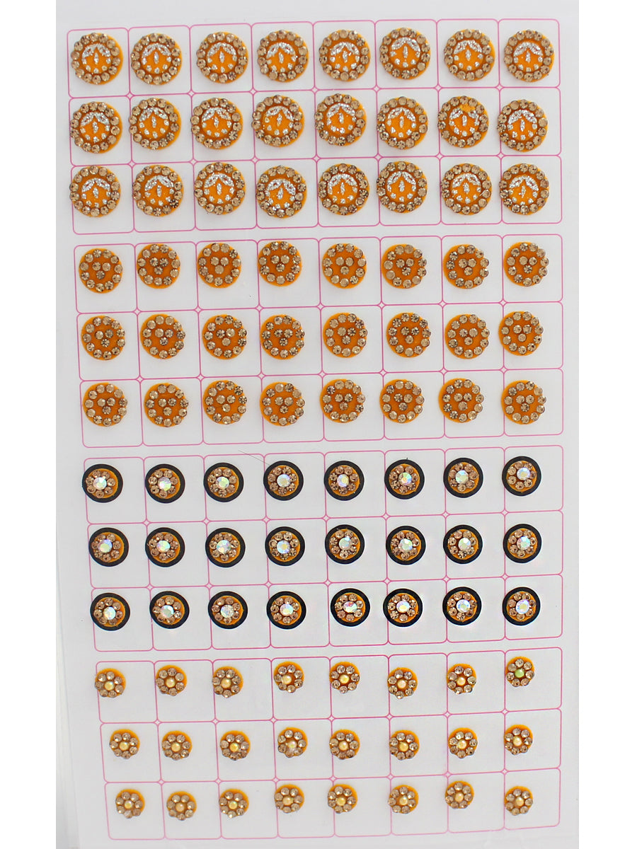 Multi Color Bindi Book with Stone Border Style - 14