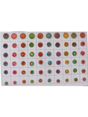 Multi Color Bindi Book with Stone Border- Style-25