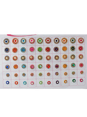 Multi Color Bindi Book with Stone Border- Style-25