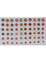 Multi Color Bindi Book with Stone Border- Style-25