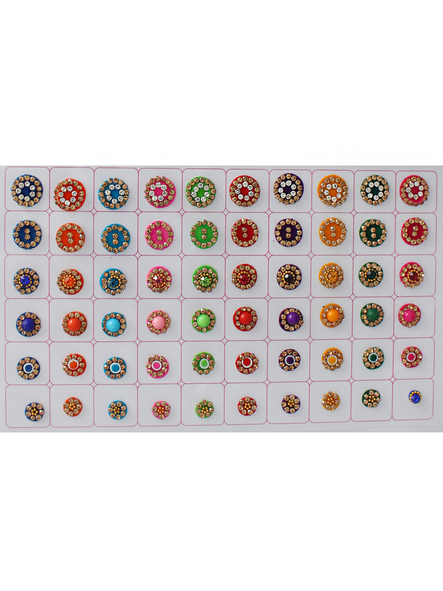 Multi Color Bindi Book with Stone Border- Style-25