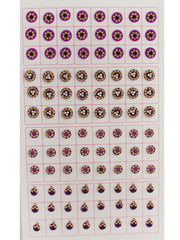 Multi Color Bindi Book with Stone Border - Style -19