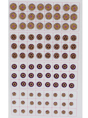 Multi Color Bindi Book with Stone Border- Style-25