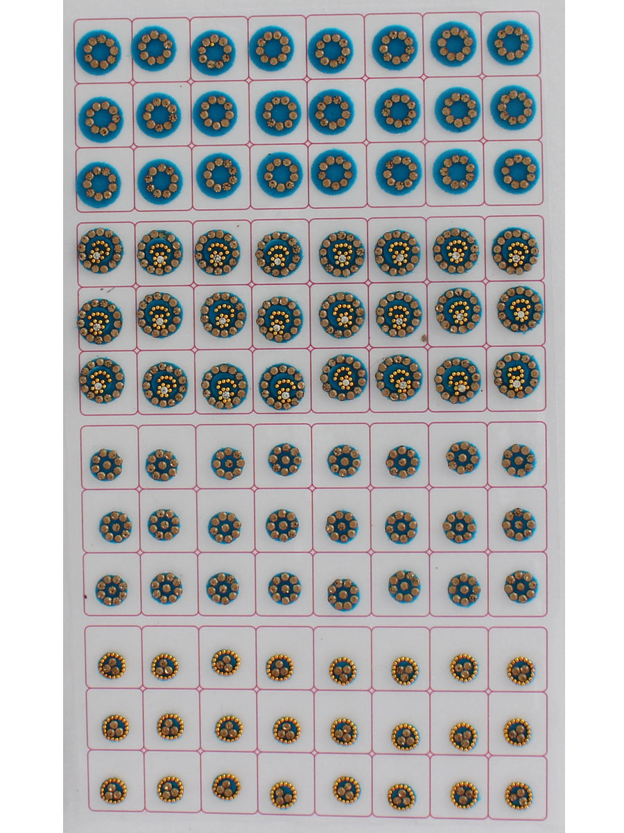 Stone Border Multi Color Bindi Book- Style-27