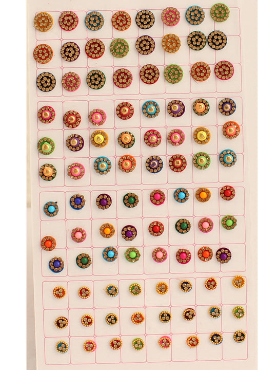 Multi Color Bindi Book with Stone Work and Border- Style-30