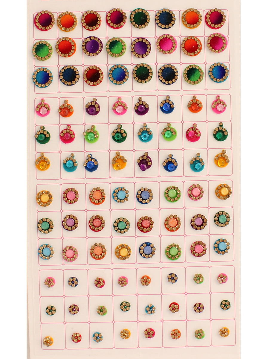 Multi Color Bindi Book with Stone Work and Border- Style-30