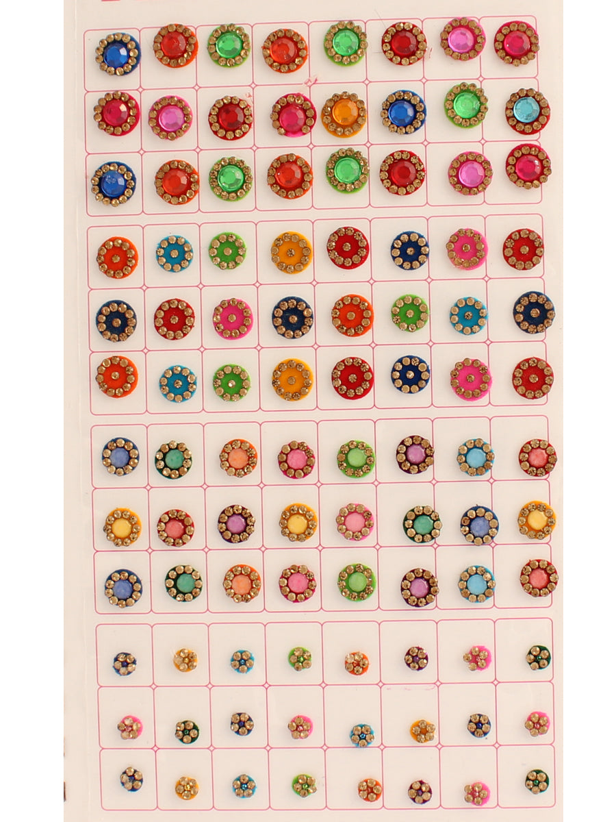 Multi Color Bindi Book with Stone Work and Border- Style-30