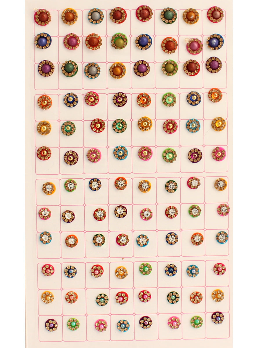 Multi Color Bindi Book with Stone Work and Border- Style-30