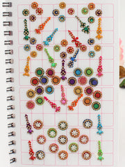 Multi Color Mix Design Bindi Book with Stone Work