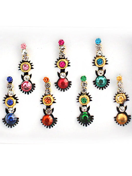 Pack of 6 Multi Color Bindi Card