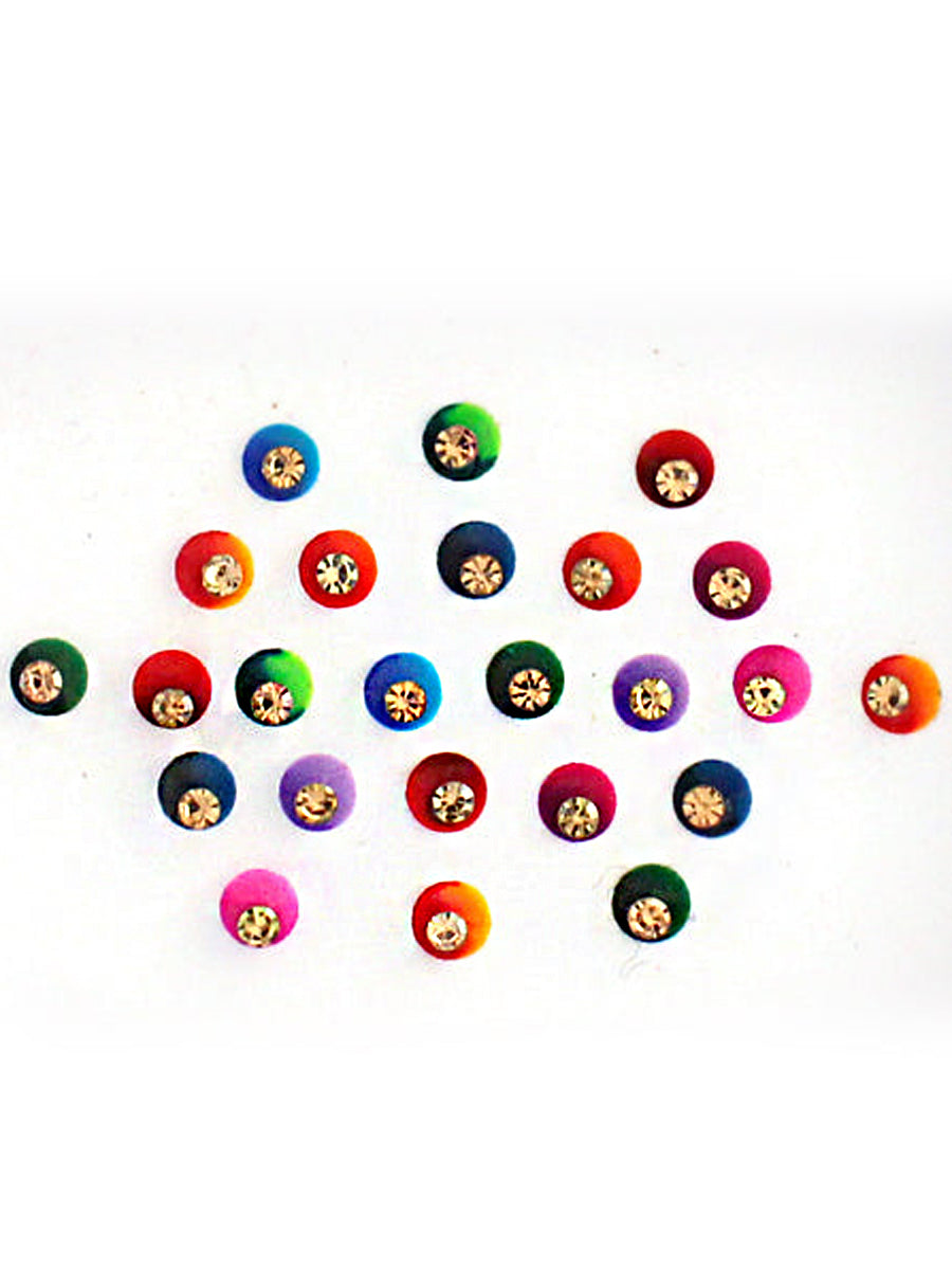 Pack of 6 Multi Color Bindi Card