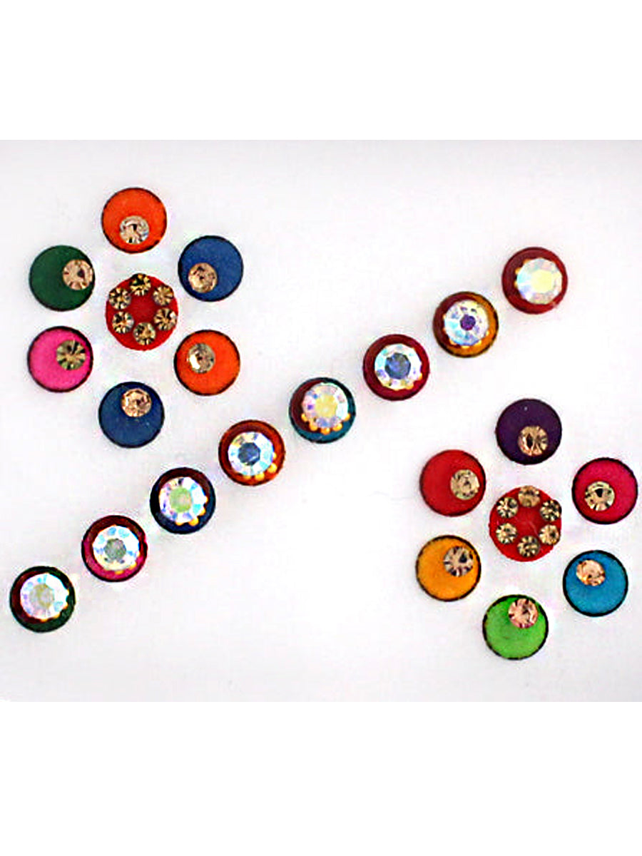 Pack of 6 Multi Color Bindi Card