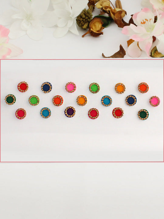 Round Shape Bindi Card-Multicolor