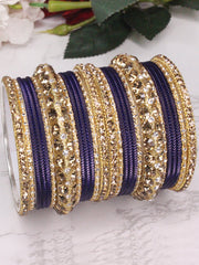 Poorva Bangle Set-Purpla