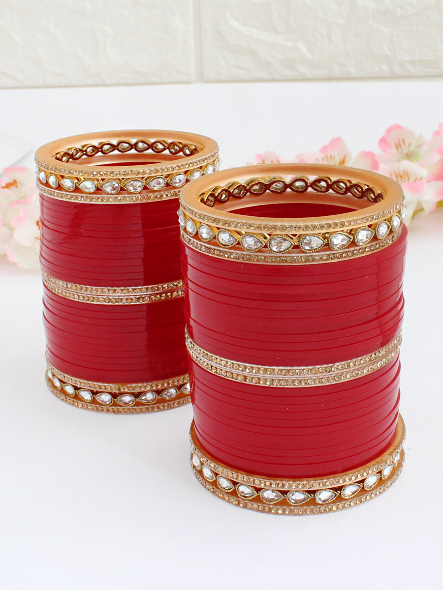 Naaz Bridal Choora-Maroon