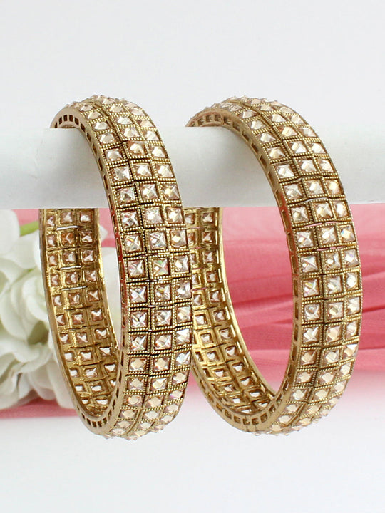 Nirali Bangle Set-Golden