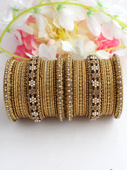 Mauli Bangle Set (Golden)-Golden