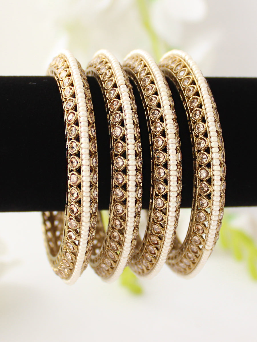 Palak Bangle Set-Golden