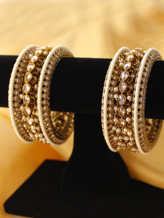 Aasma Bangle Set-Golden