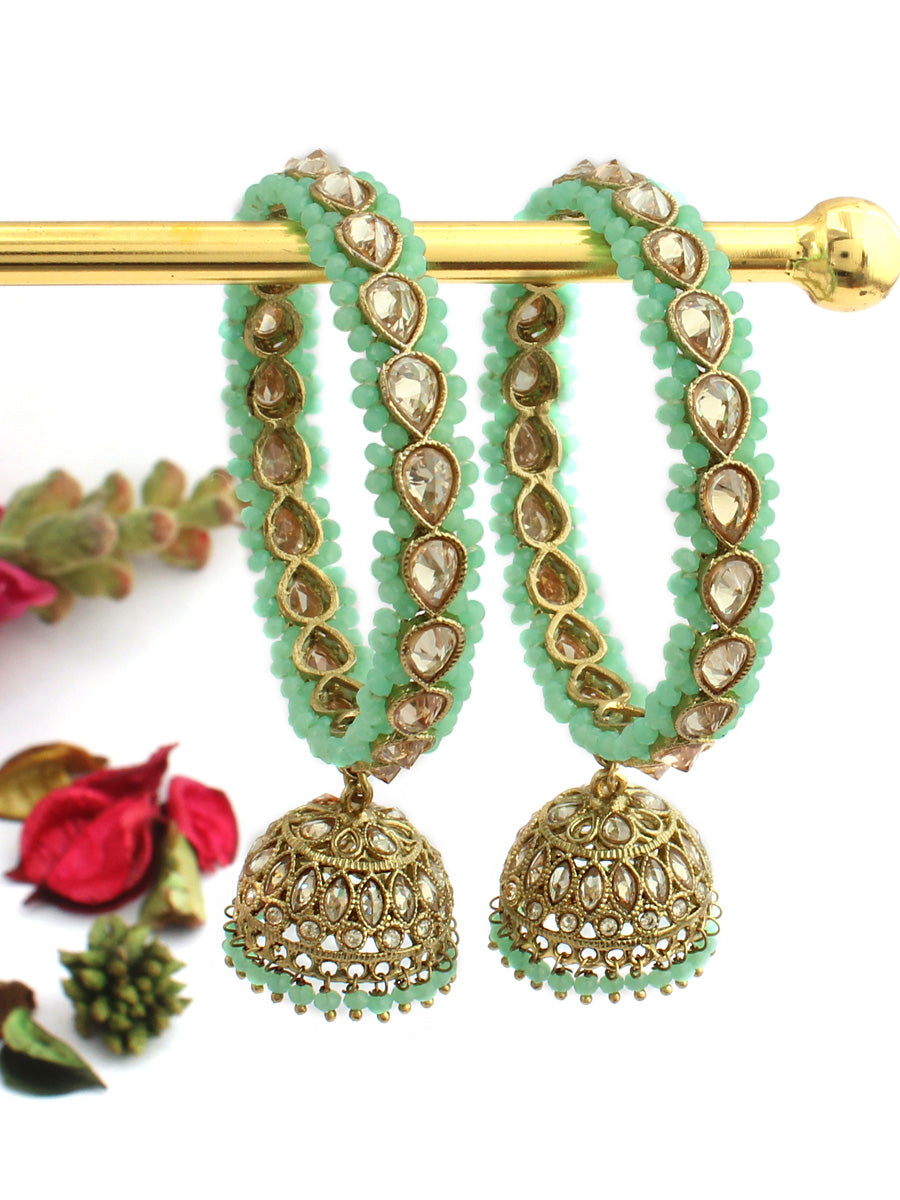 Mehar Jhumki Bangle Set (Golden)