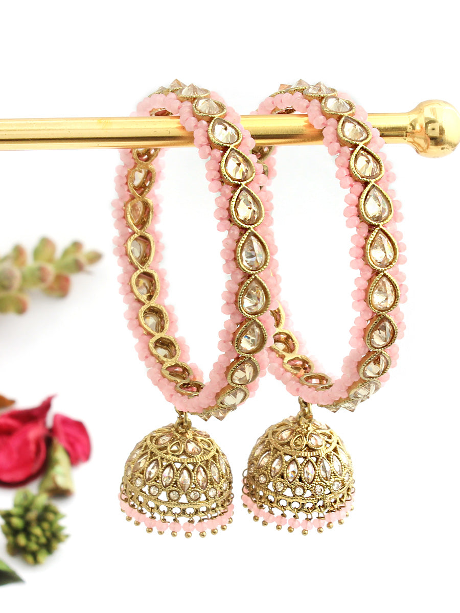 Mehar Jhumki Bangle Set (Golden)