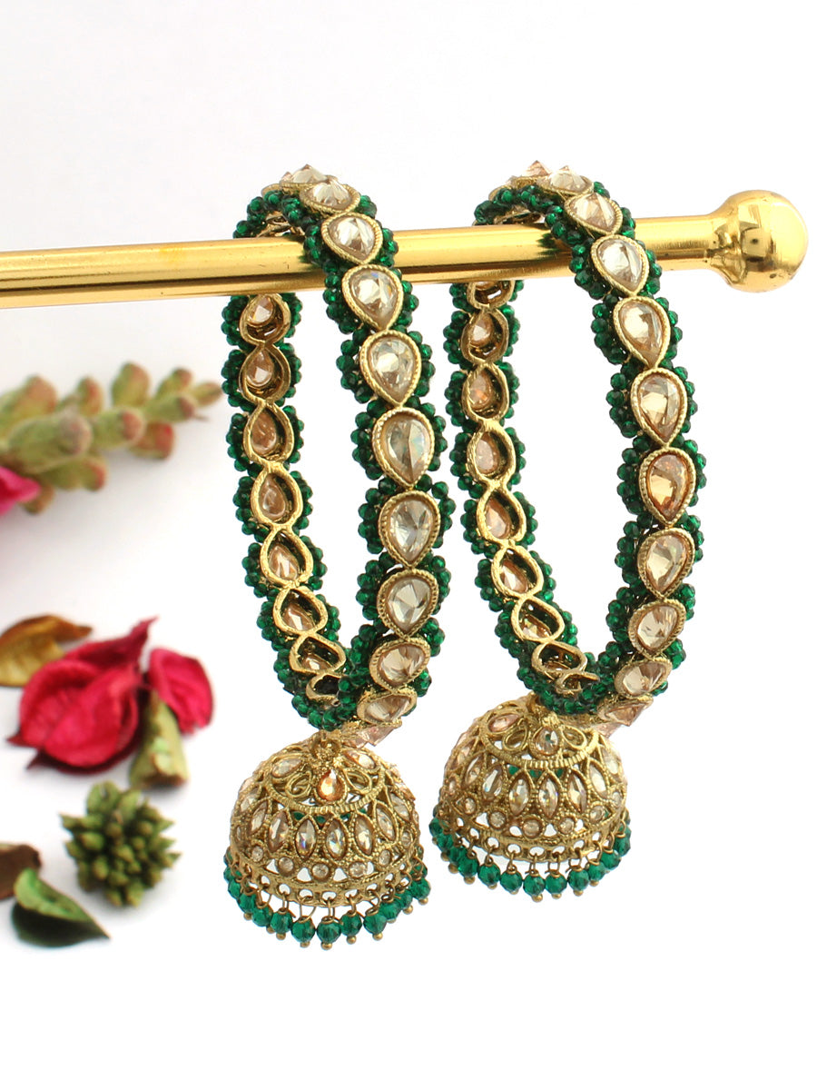 Mehar Jhumki Bangle Set (Golden)