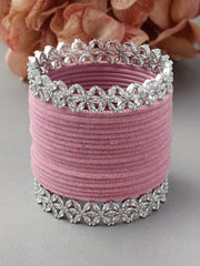 Chaaya Bangle Set-Pastel Pink